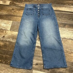 Express Jeans women, wide leg, high rise, medium wash, size 10R